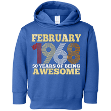 February 1968 50 Years of Being Awesome Birthday Shirt