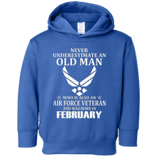 Never Underestimate Air Force Veteran Born In February Shirt