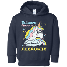 Unicorn Queens Are Born In February T-shirt Kid's Gifts